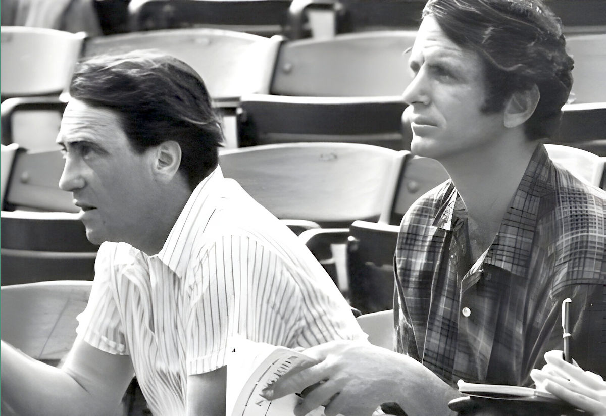 Joe Papp and David Amram rehearsing King John in 1967